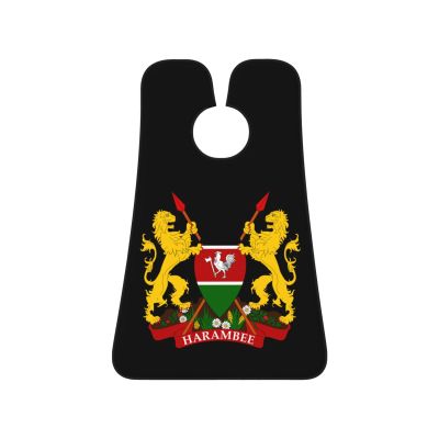 ZKLCRYTR Alternate Coat of arms of Kenya Men's Beard Bib Apron Waterproof Smooth Surface Beard Apron Durable Foldable Beard Hair Men's Gift