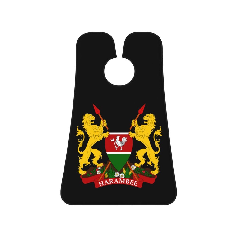 ZKLCRYTR Alternate Coat of arms of Kenya Men's Beard Bib Apron Waterproof Smooth Surface Beard Apron Durable Foldable Beard Hair Men's Gift