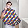ZKLCRYTR Ensign of Maine Pride Rainbow LGBT Flag Men's Beard Bib Apron Waterproof Smooth Surface Beard Apron Durable Foldable Beard Hair Men's Gift view 2