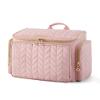 BAGSMART Travel Toiletry Bag, Large Wide-open Travel Bag for Toiletries, Makeup Cosmetic Travel Bag with Handle-Pink view 1