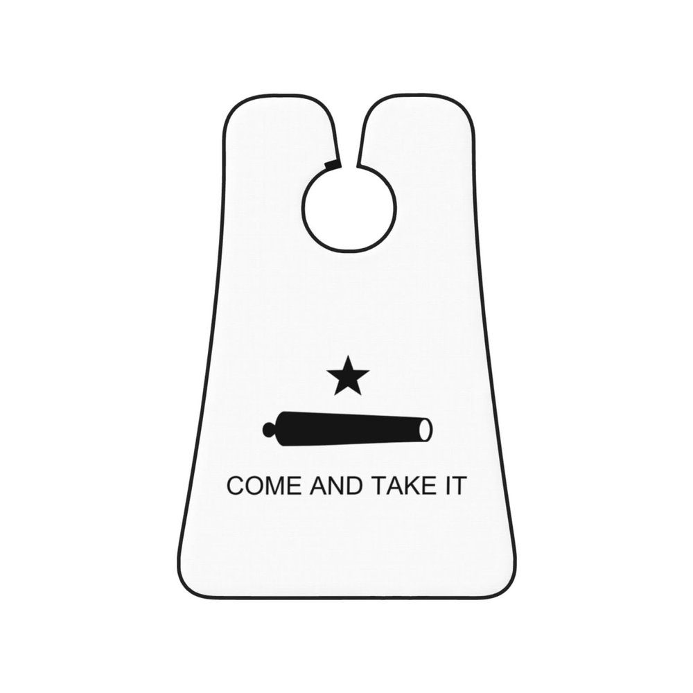 ZKLCRYTR Texas Flag Come and Take It Men's Beard Bib Apron Waterproof Smooth Surface Beard Apron Durable Foldable Beard Hair Men's Gift