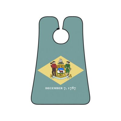 ZKLCRYTR Flag of Delaware Men's Beard Bib Apron Waterproof Smooth Surface Beard Apron Durable Foldable Beard Hair Men's Gift
