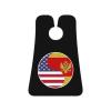 ZKLCRYTR Yin Yang Flag Combination Of America And Montenegro Men's Beard Bib Apron Waterproof Smooth Surface Beard Apron Durable Foldable Beard Hair Men's Gift view 1