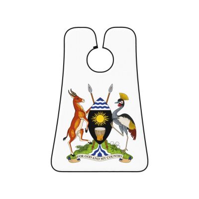 ZKLCRYTR Coat of arms of Uganda Men's Beard Bib Apron Waterproof Smooth Surface Beard Apron Durable Foldable Beard Hair Men's Gift