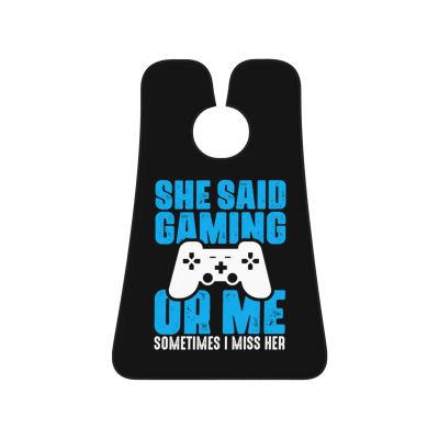 ZKLCRYTR She Said Gaming Or Me Sometimes I Miss Her Men's Beard Bib Apron Waterproof Smooth Surface Beard Apron Durable Foldable Beard Hair Men's Gift