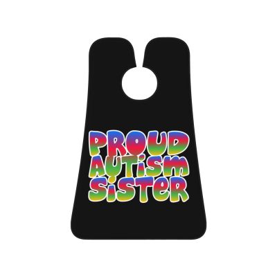 ZKLCRYTR Proud Autism Sister Men's Beard Bib Apron Waterproof Smooth Surface Beard Apron Durable Foldable Beard Hair Men's Gift
