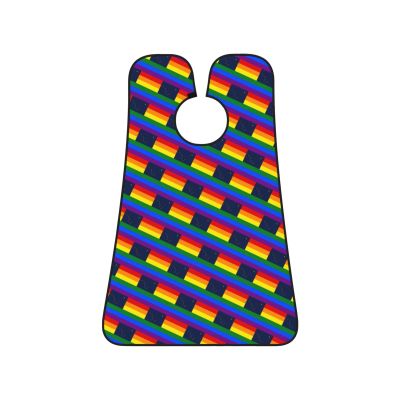 ZKLCRYTR Pride Rainbow LGBT Flag of Alaska Men's Beard Bib Apron Waterproof Smooth Surface Beard Apron Durable Foldable Beard Hair Men's Gift