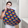 ZKLCRYTR Pride Rainbow LGBT Flag of Alaska Men's Beard Bib Apron Waterproof Smooth Surface Beard Apron Durable Foldable Beard Hair Men's Gift view 2