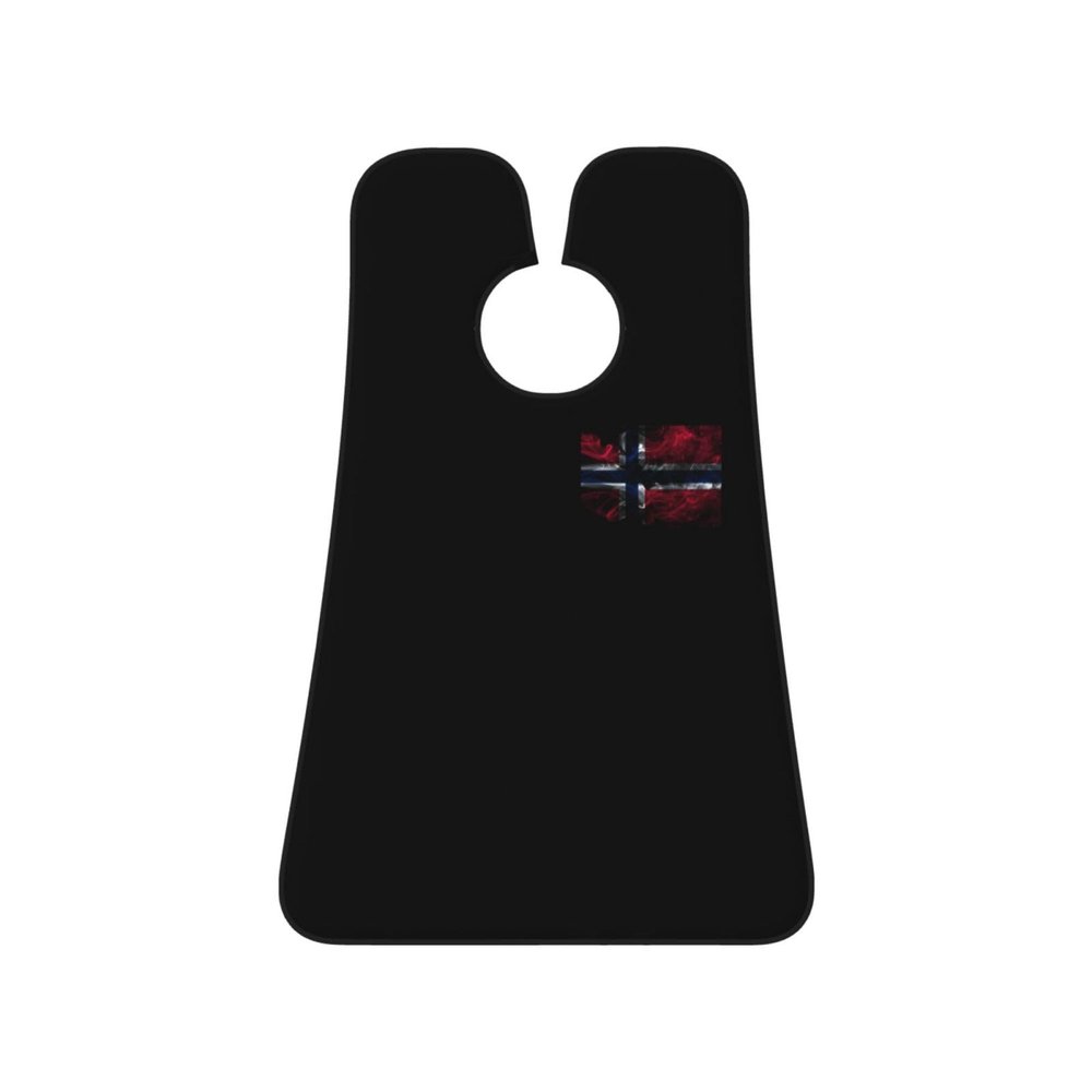 ZKLCRYTR Smoke Style Flag Of Norway Men's Beard Bib Apron Waterproof Smooth Surface Beard Apron Durable Foldable Beard Hair Men's Gift
