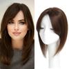 12 * 13Cm 10" 12" 14" Topper Hair Piece With Bangs Clip In Hair Topper For Women Hair view 1