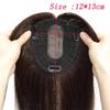 12 * 13Cm 10" 12" 14" Topper Hair Piece With Bangs Clip In Hair Topper For Women Hair view 3