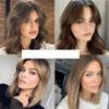 12 * 13Cm 10" 12" 14" Topper Hair Piece With Bangs Clip In Hair Topper For Women Hair view 4