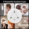 4" 20x Small Pocket Magnifying Mirror with Lights, 3.5" Inner Diameter 20 Times Stronger Magnification Mirror with Suction Cups, Portable 20X Zoom in Mirrors for Travel,Rechargeable & Dimmable Led view 4