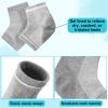 Funnysoft 6 Pairs Moisturizing Heel Socks for Men Toeless Gel Heel Sleeves for Cracked Heels Dry Feet Calluses Repair Cotton Sleep Socks, Gray and Black view 3