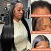 13X4 13X6 Transparent Bone Straight Lace Frontal Wig 250 Density 30 40 Inch Lace Front Wigs Human Hair For Women view 2