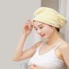 BAYAJIAZ Hair Towel Wrap,(Yellow+Blue) Turban 2 Pack,Microfibre Hair Towel, Super Absorbent, Hair Drying Towel with Button, Dry Hair Hat, Wrapped Bath Cap view 3