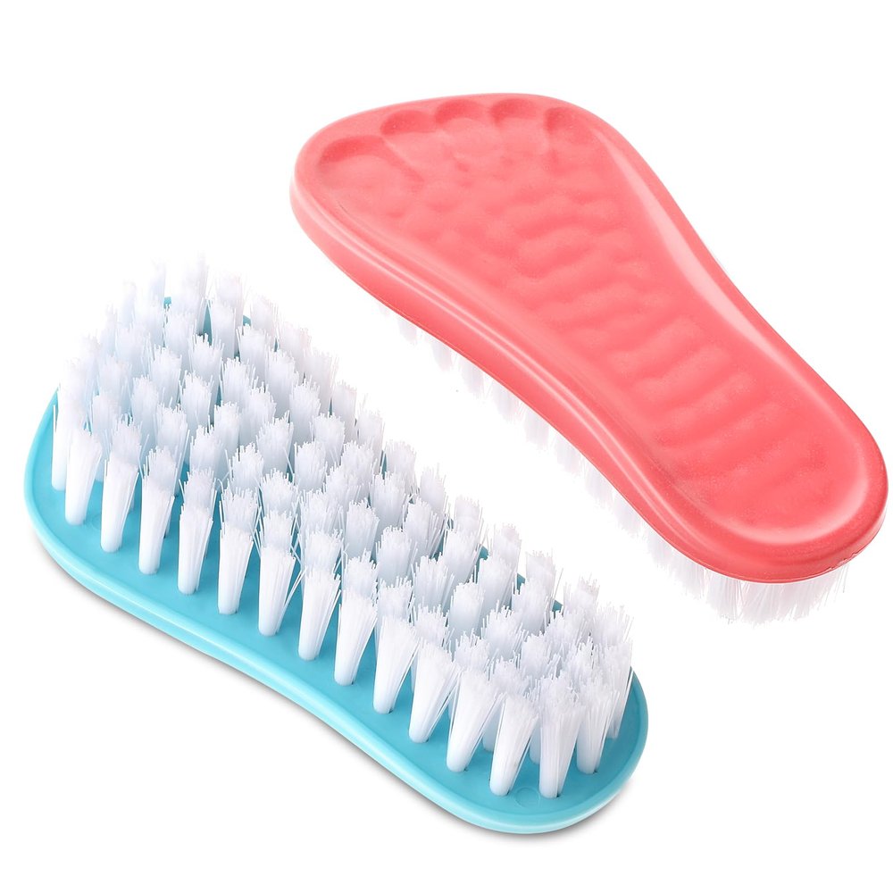 Nail Brush for Cleaning Fingernails, 2 Pcs Stiff Bristles Toes Finger Nail Scrub Brush Fingernail Hand Scrubs Brushes Toes Cleaner Deep Nail Cleaning Scrubber for Toes Shower Garden Pet