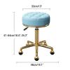 Mxsheng Round Stool Rolling Adjustable Stool on Wheels Medical Beauty Salon & Spa Swivel Chair with Hydraulic Rod and Gold 5 Claws (Color : Light Blue) view 2