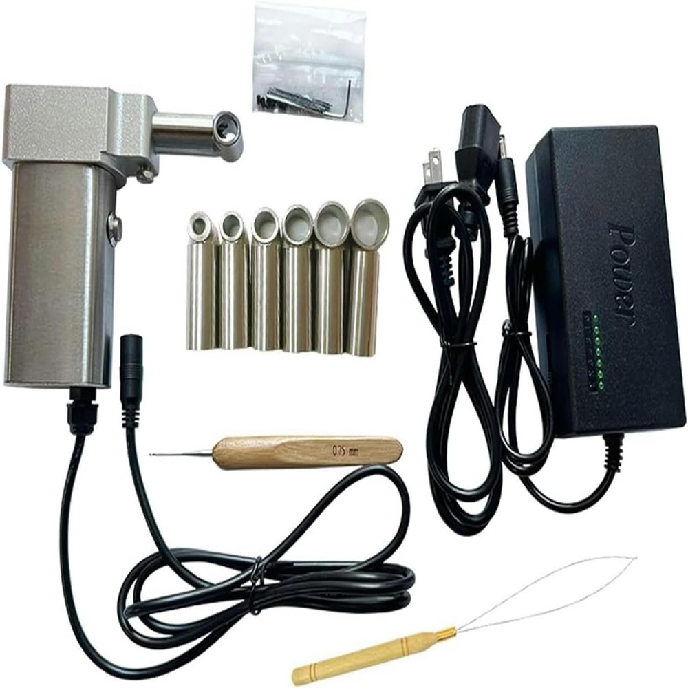 LGEOELIAS Electric Handheld Dreadlocks Machine, Dreadlock Machine Kit Braiding Synthetic Hair Hair, Portable Dreadlocks Maker Machine-.