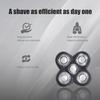 BOEEA 3 Pack Blades Refills Compatible with Freebird Shaver, 5 Blades Shaver Replacement Head for Bald Men, Electric Razor Replacement Heads for Freedom Grooming with 3 Cleaning Brush view 3