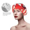 Cute Christmas Man Shower Cap Reusable Double Layered Bath Cap Waterproof Hair Cap with Elastic Band Bathing Hat Spa Salon Shower Hat for Women Men view 4