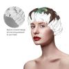 Cartoon Green Cute Owl Shower Cap Reusable Double Layered Bath Cap Waterproof Hair Cap with Elastic Band Bathing Hat Spa Salon Shower Hat for Women Men view 4