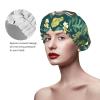 Adorable Sloth Shower Cap Reusable Double Layered Bath Cap Waterproof Hair Cap with Elastic Band Bathing Hat Spa Salon Shower Hat for Women Men view 4