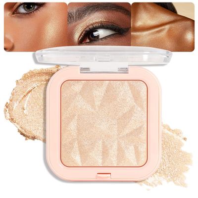 evpct Sun Glow Face Highlighter Makeup Shimmer Glitter Diamond Sparkly Highlighters Makeup Palette Powder for Face Body Cheek Skin iluminadores iluminador de jos maquillaje luminizers E03