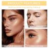 evpct Sun Glow Face Highlighter Makeup Shimmer Glitter Diamond Sparkly Highlighters Makeup Palette Powder for Face Body Cheek Skin iluminadores iluminador de jos maquillaje luminizers E03 view 3