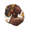 African Women Shower Cap Reusable Double Layered Bath Cap Waterproof Hair Cap with Elastic Band Bathing Hat Spa Salon Shower Hat for Women Men view 2