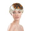 African Women Shower Cap Reusable Double Layered Bath Cap Waterproof Hair Cap with Elastic Band Bathing Hat Spa Salon Shower Hat for Women Men view 3