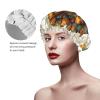 African Women Shower Cap Reusable Double Layered Bath Cap Waterproof Hair Cap with Elastic Band Bathing Hat Spa Salon Shower Hat for Women Men view 4