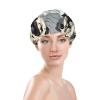 American Bulldog Head Shower Cap Reusable Double Layered Bath Cap Waterproof Hair Cap with Elastic Band Bathing Hat Spa Salon Shower Hat for Women Men view 3
