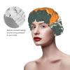 Flying Irish Flag Shower Cap Reusable Double Layered Bath Cap Waterproof Hair Cap with Elastic Band Bathing Hat Spa Salon Shower Hat for Women Men view 4