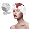 Sign Snowman Shower Cap Reusable Double Layered Bath Cap Waterproof Hair Cap with Elastic Band Bathing Hat Spa Salon Shower Hat for Women Men view 4
