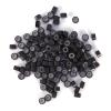 1000PCS Micro Link Beads 5mm for Hair Extensions, Silicone Lining s Hair Extension Tool (5mm)(Dark Brown) view 3