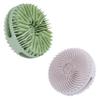2 PC Silicone Exfoliating Body Scrubber, Silicone Body Shampoo Brush, Soft Silicone Loofah for Sensitive Skin, Shower Silicone Hair Scalp Massager, Easy to Clean, Lather Well(Gray&Green) view 1
