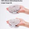 2 PC Silicone Exfoliating Body Scrubber, Silicone Body Shampoo Brush, Soft Silicone Loofah for Sensitive Skin, Shower Silicone Hair Scalp Massager, Easy to Clean, Lather Well(Gray&Green) view 2