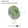 2 PC Silicone Exfoliating Body Scrubber, Silicone Body Shampoo Brush, Soft Silicone Loofah for Sensitive Skin, Shower Silicone Hair Scalp Massager, Easy to Clean, Lather Well(Gray&Green) view 3