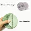 2 PC Silicone Exfoliating Body Scrubber, Silicone Body Shampoo Brush, Soft Silicone Loofah for Sensitive Skin, Shower Silicone Hair Scalp Massager, Easy to Clean, Lather Well(Gray&Green) view 4