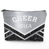 Ronzoey-JV Cheerleader Grey Cosmetic Bag Cheer Makeup Bag Travel Toiletry Pouch for Birthday Christmas Valentines Day Gifts view 1
