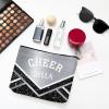 Ronzoey-JV Cheerleader Grey Cosmetic Bag Cheer Makeup Bag Travel Toiletry Pouch for Birthday Christmas Valentines Day Gifts view 2