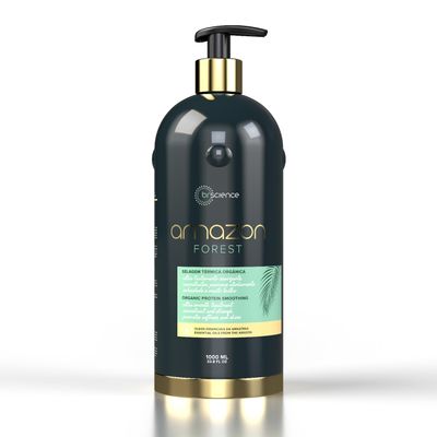 BRSCIENCE Amazon Forest Keratin Treatment  Formaldehyde-Free Brazilian Hair Straightening with Buriti, Brazil Nut & Pracaxi Oils  Keratina Alisadora Profesional Sin Formol | Queratina (33.8 Fl Oz)