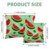 2 Pcs Pocket Cosmetic Bag, Fruit Watermelon Pattern Self-Closing Shrapnel Makeup Bag No Zipper Small Makeup Pouch for Mini Travel Storage for Cosmetics Headphones Jewelry Organizer view 2