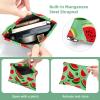 2 Pcs Pocket Cosmetic Bag, Fruit Watermelon Pattern Self-Closing Shrapnel Makeup Bag No Zipper Small Makeup Pouch for Mini Travel Storage for Cosmetics Headphones Jewelry Organizer view 3