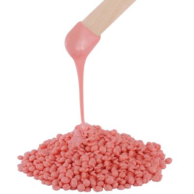 1lb Scented Hard Wax Beads, Sensitive Skin Brazilian Waxing Bead, Stripless Wax Bead for Coarse Hair Removal for Bikini Line, Body, Face, Arms, Legs, Back, Chest, 10 Wooden Sticks