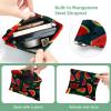 2 Pcs Pocket Cosmetic Bag, Fruit Watermelon Pattern Self-Closing Shrapnel Makeup Bag No Zipper Small Makeup Pouch for Mini Travel Storage for Cosmetics Headphones Jewelry Organizer view 3