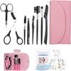 [Co-developed by Beauty Professionals] Eyebrow Scissors Eyebrow Cut Hair Removal Set Ladies Men's Brand: FINEON (Pink) view 1