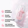 Amuse SEOUL Lip Fuller | Pink Diamond Lip Plumper, Gold Glitter, Lip Gloss, Glossy Melting Lip, Moisturizing, Shine, Korean Make-up, Glass Texture, Vegan view 4