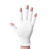 2 Pairs White Cotton Moisturizing Gloves  Fingerless Design with 5 Open Fingertips per Glove  100% Cotton  Touchscreen-Friendly Night Gloves for Dry Hands view 1